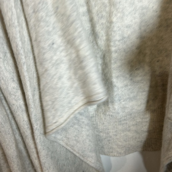 Vince women’s 100% cashmere gray tan open front cascade short cardigan m - Picture 4 of 5